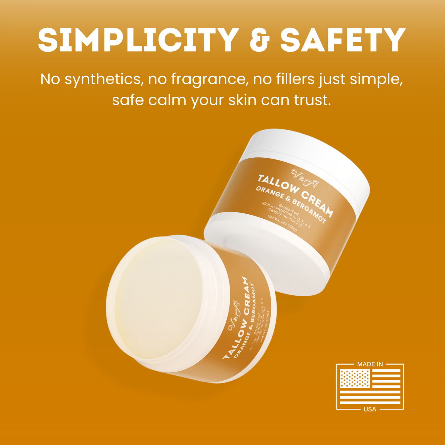 VEA Tallow Cream Orange & Bergamot (56g)